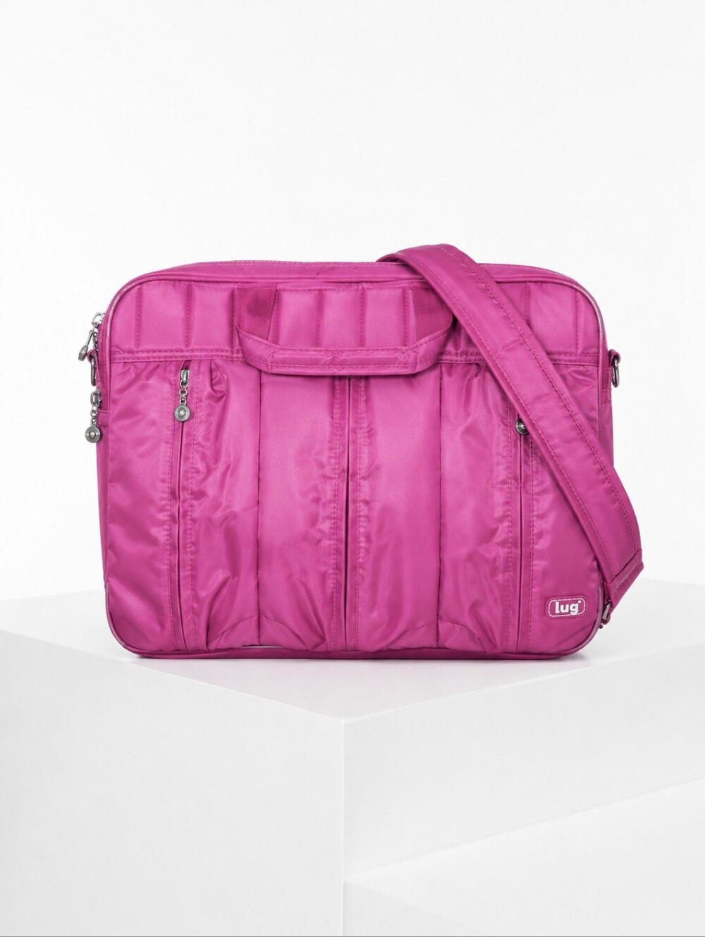 Lug Flatbed Slim Laptop Travel Bag Pink